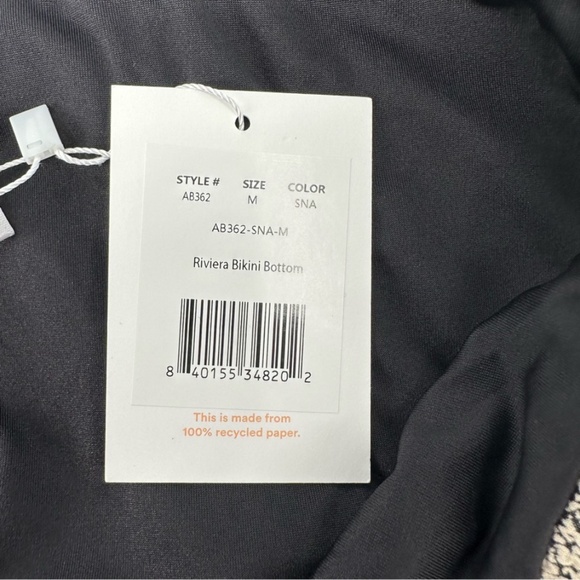 Andie Riviera Belted Bikini Bottom Snakeskin Print Size Medium New with Tag - Picture 9 of 13